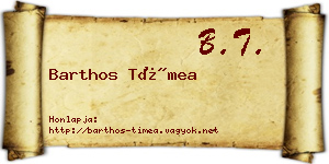 Barthos Tímea névjegykártya